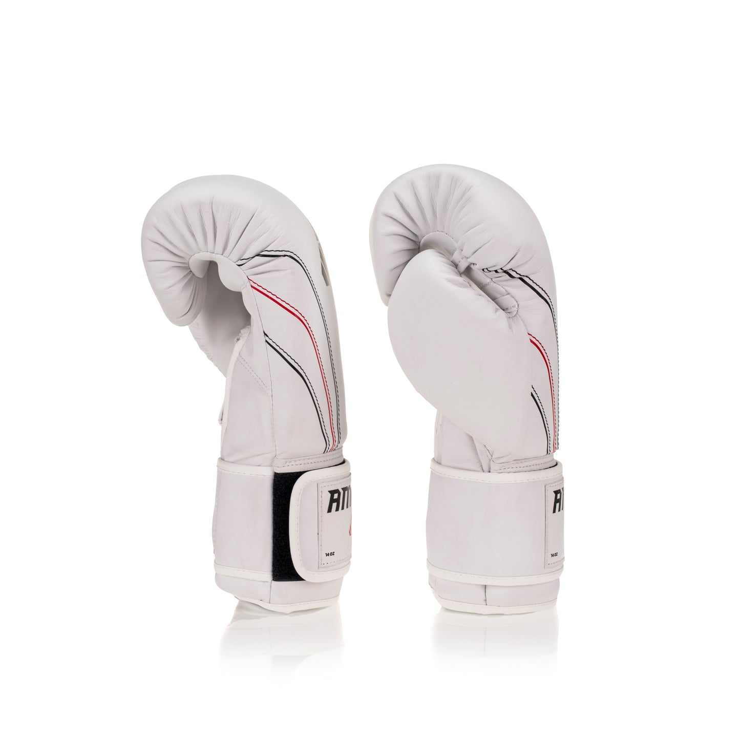 Classic Velcro Boxing Glove - 3 stripe - White