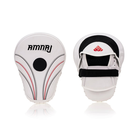 Classic Focus Mitts - 3 Stripe - White