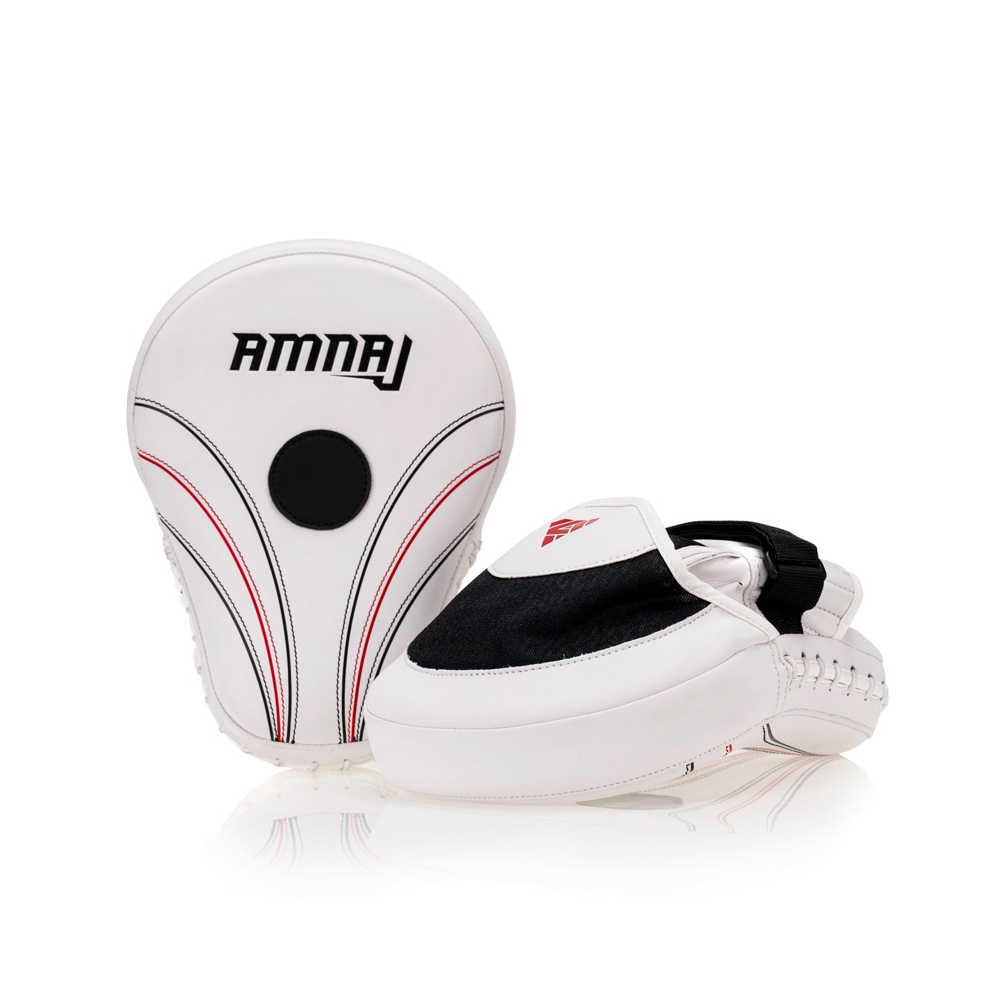 Classic Focus Mitts - 3 Stripe - White