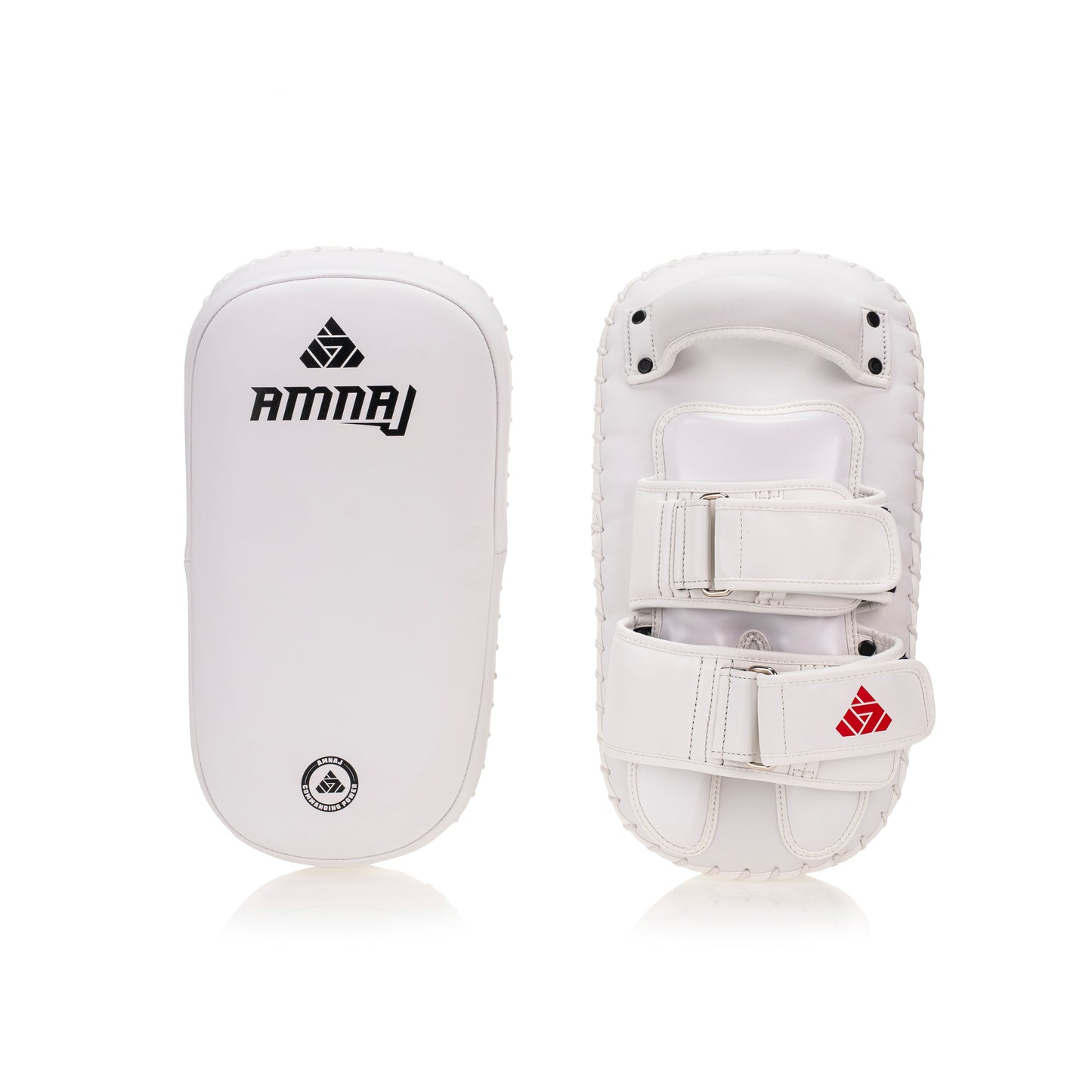 Double Strap Thai Pads - White
